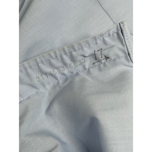 Stafford Shirt Mens 17 Blue Regular Fit Button Up Long Sleeve‎ Dress Performance - Picture 5 of 10